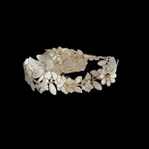 Gold Flower Lace Bridal Belt Sash